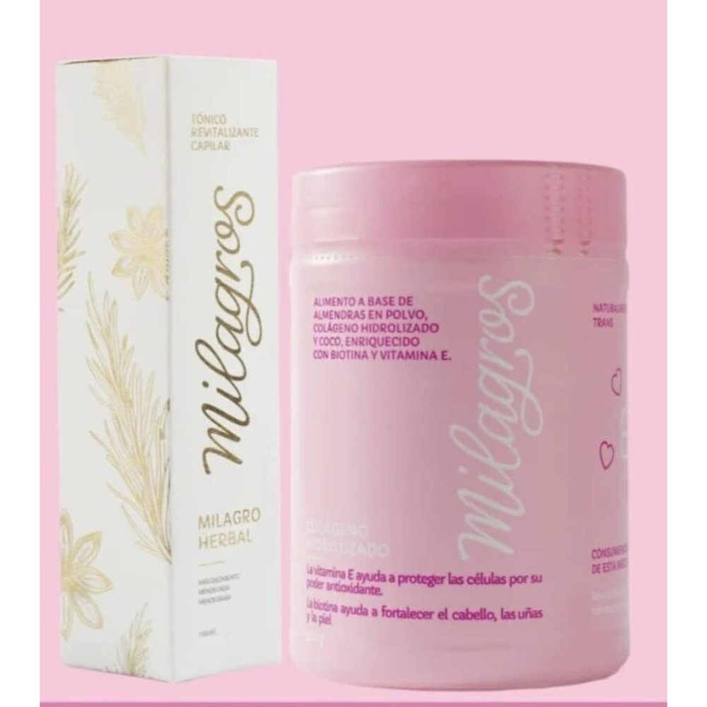 Milagros Colageno Hidrolizado y Milagro Herbal Tonico revitalizante